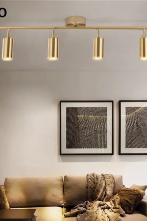 מנורה צמודת תקרה 4 ספוטים פליז NOA